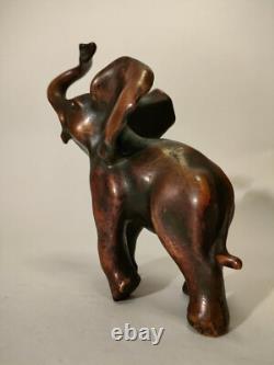 Rare Sculpture Bronze Animalier Art Deco Elephant Estampille 1920-1930