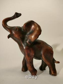 Rare Sculpture Bronze Animalier Art Deco Elephant Estampille 1920-1930