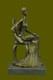 Rare Sculpture Sign&eacute;e Fisher Art Nouveau Deco Femme Figurine D&eacute;cor Bronze Statue