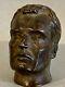 Rare Bronze Visage Tête Buste Homme épreuve D'essai Hc 1900 Art Déco à Identifie