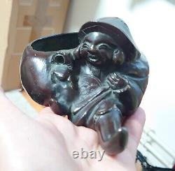 Rare et Ancienne statuette sculpture bronze Daikoku, Art du Japon, art Asiatique