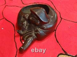 Rare et Ancienne statuette sculpture bronze Daikoku, Art du Japon, art Asiatique