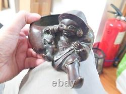 Rare et Ancienne statuette sculpture bronze Daikoku, Art du Japon, art Asiatique