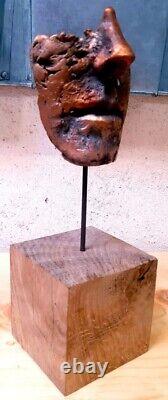 Rare statue sculpture art déco design bronze buste contemporain moderne sublime