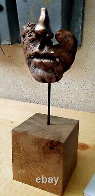 Rare statue sculpture art déco design bronze buste contemporain moderne sublime