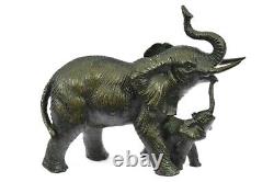 Rembrandt Bugatti Art Déco Éléphant Bronze Sculpture Cubism Wild Vie Statue Lrg