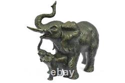 Rembrandt Bugatti Art Déco Éléphant Bronze Sculpture Cubism Wild Vie Statue Lrg