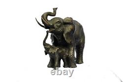 Rembrandt Bugatti Art Déco Éléphant Bronze Sculpture Cubism Wild Vie Statue Lrg