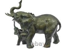 Rembrandt Bugatti Art Déco Éléphant Bronze Sculpture Cubism Wild Vie Statue Lrg