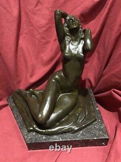 SCULPTURE BRONZE SERGE ZELIKSON NU FÉMININ Art Deco