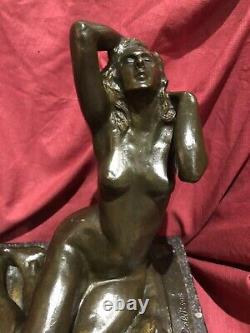 SCULPTURE BRONZE SERGE ZELIKSON NU FÉMININ Art Deco