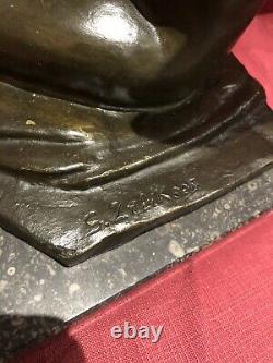 SCULPTURE BRONZE SERGE ZELIKSON NU FÉMININ Art Deco