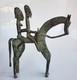 Sculpture Couple De Cavaliers Dogon En Bronze Du Mali Art Brut Xxeme