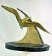 Splend. Sculpture Mouette En Vol Signee E. Guy Bronze Art Deco Statue Ca. 1930