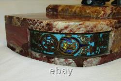 STATUE BRONZE PIERROT COLOMBINE ART-DECO & émaux cloisonnés / enamels sculpture