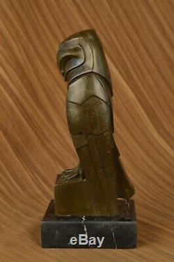 Salvador Dali Abstrait Art Moderne Chouette Bronze Sculpture Marbre Statue Décor