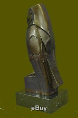 Salvador Dali Abstrait Art Moderne Chouette Bronze Sculpture Marbre Statue Lrg