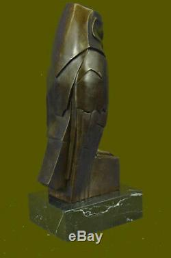 Salvador Dali Abstrait Art Moderne Chouette Bronze Sculpture Marbre Statue Lrg
