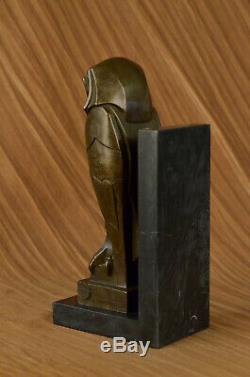 Salvador Dali Abstrait Art Moderne Chouette en Bronze Sculpture Marbre Statue