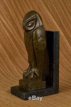 Salvador Dali Abstrait Art Moderne Chouette en Bronze Sculpture Marbre Statue