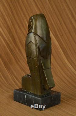 Salvador Dali Abstrait Moderne Art Chouette Bronze Sculpture Marbre Statue House