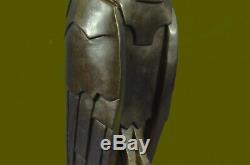 Salvador Dali Abstrait Moderne Art Chouette Bronze Sculpture Marbre Statue Lrg