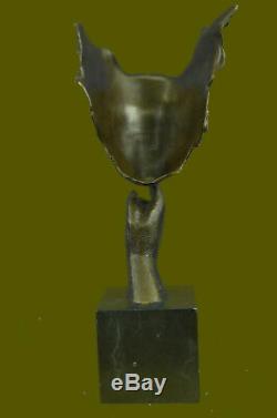 Salvador Dali Art Contemporain Hommage Bronze Statue / Sculpture Marbre