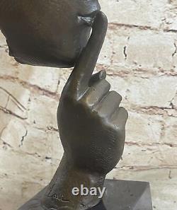 Salvador Dali Art Contemporain Hommage Bronze Statue / Sculpture Marbre Ouvre