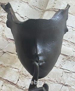 Salvador Dali Art Contemporain Hommage Bronze Statue / Sculpture Marbre Ouvre