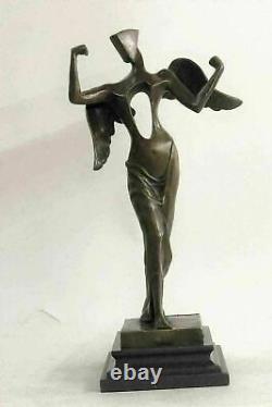 Salvador Dali Bronze Sculpture Ange Signé Et Scellé Lost Cire Méthode Art