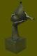 Salvador Dali Moderne Art Au Repos Fille Bronze Buste Statue Sculpture Figurine