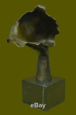 Salvador Dali Moderne Art au Repos Fille Bronze Buste Statue Sculpture Figurine