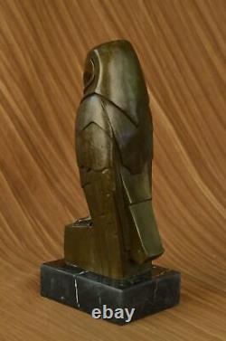 Salvador Dali Tribute Abstrait Art Moderne Chouette Bronze Sculpture Marbre Art