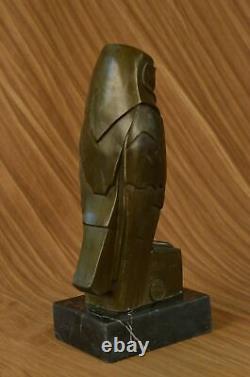 Salvador Dali Tribute Abstrait Art Moderne Chouette Bronze Sculpture Marbre Art