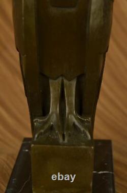 Salvador Dali Tribute Abstrait Art Moderne Hibou Bronze Sculpture Marbre Statue