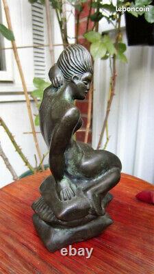 Sculpture Art Déco Femme nue Origine Danoise en Bronze dite La Princesse