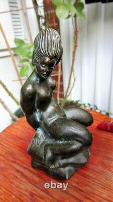 Sculpture Art Déco Femme nue Origine Danoise en Bronze dite La Princesse
