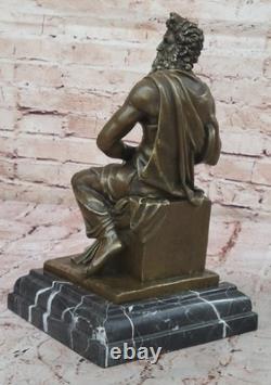 Sculpture Art Déco Juif Fondateur Prophète Moïse Statue Figurine En Bronze