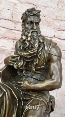 Sculpture Art Déco Juif Fondateur Prophète Moïse Statue Figurine En Bronze Sculpture Art Déco Juif Fondateur Prophète Moïse Statue Figurine En Bronze
