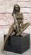 Sculpture Art Déco Occidentale Femme Nue Sexy Statue En Bronze Vente