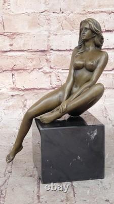 Sculpture Art Déco Occidentale Femme Nue Sexy Statue En Bronze Vente