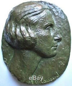 Sculpture Bas relief Bronze Marguerite Cousinet 1930 Art Déco ERA Maillol Statue