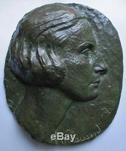 Sculpture Bas relief Bronze Marguerite Cousinet 1930 Art Déco ERA Maillol Statue