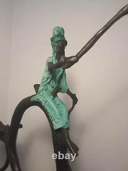 Sculpture Bronze Chameau Art Africain