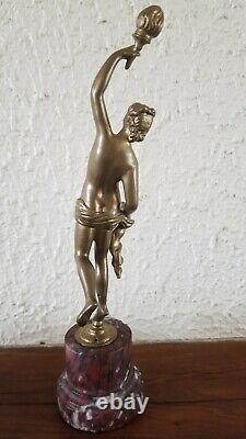 Sculpture Bronze Femme Antique Grecque Epoque Art Nouveau