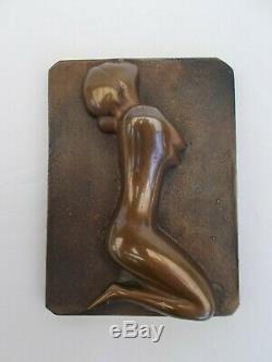 Sculpture Bronze Signe Ruth Richard 2/500 Femme Nue Art Deco Moderniste