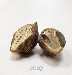 Sculpture Bronze de Vienne signé GESCHÜTZT XIXe Couple de Cailles Oiseaux