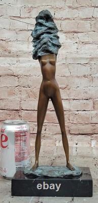 Sculpture D'Art Décor Moderne Abstraite Statue De Femme En Bronze 100% Solide