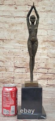 Sculpture D'Art En Bronze Danseuse Par D. H. Chiparus Statue Figure Art Nouveau