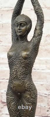 Sculpture D'Art En Bronze Danseuse Par D. H. Chiparus Statue Figure Art Nouveau